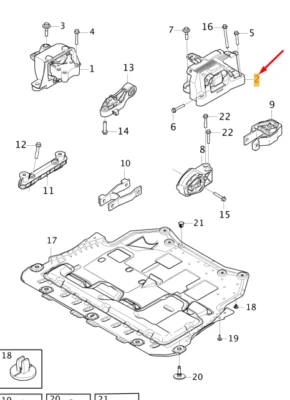 VOLVO XC40 Left Side Engine Mounting Pad 32267915 NEW GENUINE - Image 1 of 2