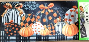 Evergreen - Elegant Pattern Pumpkins - Sassafras Switch Mat 10" X 22" - Picture 1 of 6