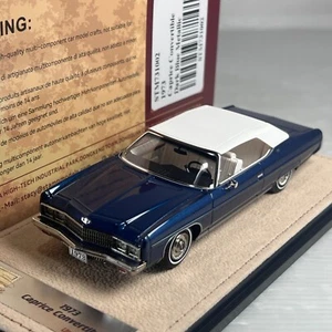 Timbro 1/43 GLM Chevrolet Caprice Cabrio tetto chiuso blu scuro 1973 STM731002 - Foto 1 di 2