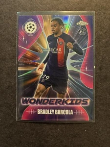 Bradley Barcola 2023-24 Topps Chrome UEFA Wonderkids Refractor #WK-9 - Picture 1 of 2
