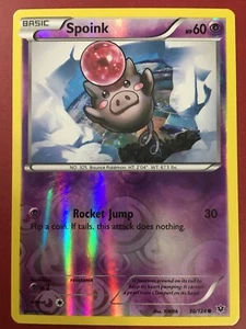 POKEMON SPOINK 30/124 FATES COLLIDE COMMON REVERSE HOLO NEAR MINT - Picture 1 of 2