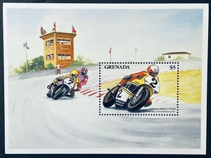 GRENADA MOTORCYCLE CENTENARY STAMPS SS 1985 MNH YAMAHA 500CC MOTOR BIKE - Picture 1 of 1