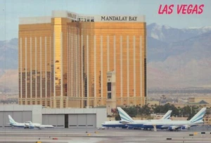 The Mandalay Bay Hotel Casino, Las Vegas Nevada from Airport, Plane --- Postcard - Picture 1 of 4