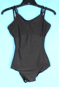 VTG LEO'S DANCEWEAR Black STRAPPY OPEN BACK Ballet Dance Leotard SA S ADULT - Picture 1 of 5