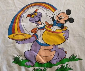 Vtg Disney Parks Figment Imagination Dragon Sweatshirt Mickey Epcot ๐ 80s 90s - Picture 1 of 22