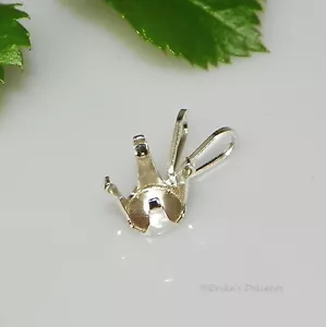 Colgante redondo de plata esterlina Snap Tite de 3 mm ajuste de 4 clavijas (2 piezas) - Imagen 1 de 1