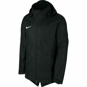 New Nike Academy 18 Rain Jacket Full Zip Hood Women's Medium Black 893778 $85