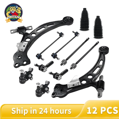 Front Lower Control Arms Tie Rods Sway Bar Link For 1997-2000 2001 Toyota Camry - Image 1 of 4
