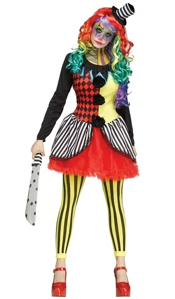 Freakshow Clown Adult Halloween Costume - Image 1 of 1