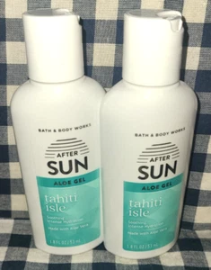 ALL NEW 2-Pack After Sun TAHITI ISLE Aloe Gel TRAVEL 1.8 oz Bath & Body Works - Picture 1 of 1