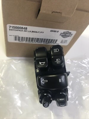 OEM HARLEY-DAVIDSON 2014-2018 CVO Touring LH Control Switch Pack Backlit PTT - Image 1 of 4