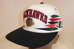 Vintage 1990er Chicago Blackhawks Hockey Logo Lok Leichtathletik Spike Snapback Mütze Kappe - Bild 1 von 21