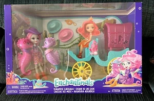 SEAHORSE CARRIAGE Enchantimals Muñeca Lote Juego Vehículo Mattel Fantasía NUEVO - Imagen 1 de 7
