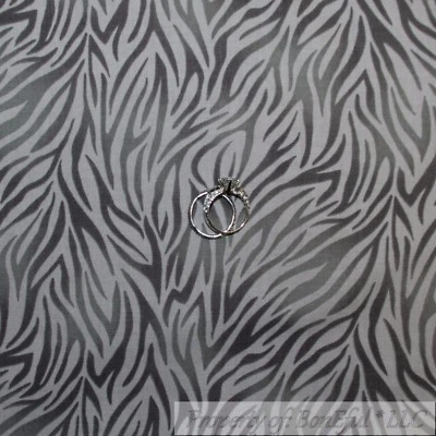BonEful Fabric Cotton Quilt Gray Animal Skin Print ZEBRA Ethnic Zoo Fun FL SCRAP - Image 1 of 4