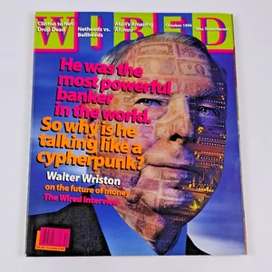 Wired Magazine October 1996 Walter Wriston Cypherpunk? ~ No Label - Picture 1 of 3