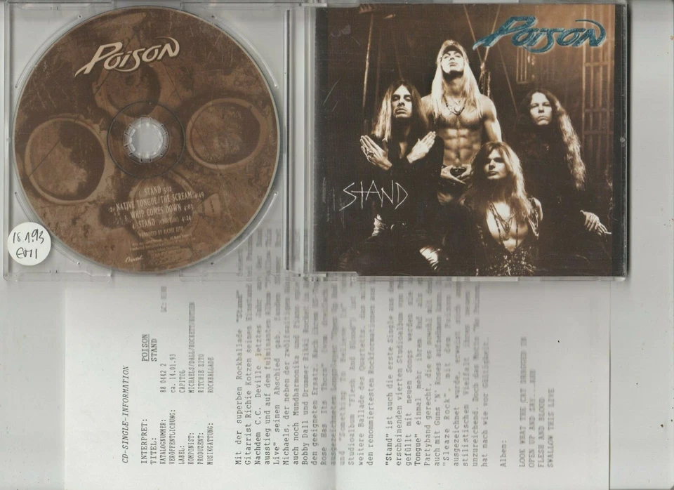 Poison Stand (1993) [Maxi-CD] rar mit Promo Info  - Bild 1 von 1