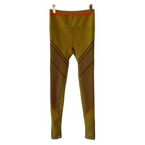 FABLETICS Olive + Brown Sweater Knit High-Waisted Seamless Jacquard Leggings S - Picture 1 of 7