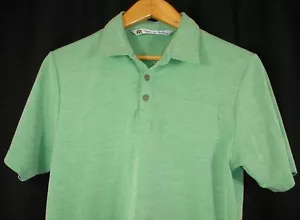 Travis Mathew Mens S Short Sleeve Polo Shirt Green Heather - Picture 1 of 6