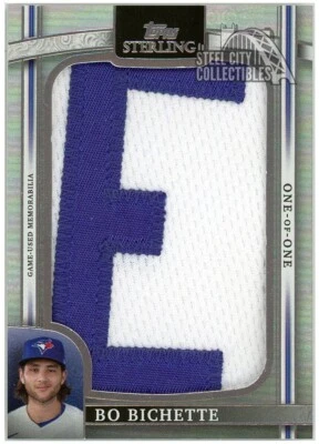 Bo Bichette 2022 Topps Sterling Game-Used Jersey Letter Patch Card #JLP-BBO 1/1 - Image 1 of 2