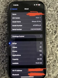 Silver iPhone 15 Pro - Picture 1 of 4