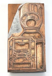 VINTAGE LETTERPRESS BLOCK ADVERTISEMENT FOR MILK SEPARATOR / STRAINER DIAGRAM  - Picture 1 of 4