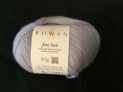 Rowan тонкий кружева пряжи цвет жемчуг серый, Baby альпака и тонкий мериноса новый моток - Изображение 1 из 2