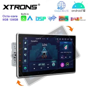 Double DIN 10.1" Rotatable Screen Android 14 8-Core 8+128GB Car Stereo GPS Radio - Picture 1 of 12