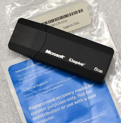 WINDOWS 7 PRO ENGLISH BOOT USB STICK KINGSTON MICROSOFT 8GB 4GB DELL RECOVERY  1 - Bild 1 von 2