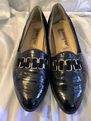 Mens Vintage Shoes 1970s 70s Black Suede Sz 8.5 D Juliano’s Elite, Class Act - Image 1 of 4