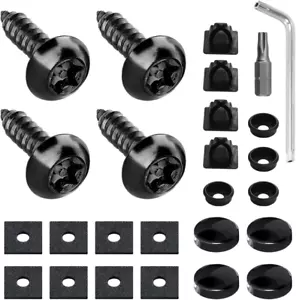 Anti Theft License Plate Screws Kits, Stainless Steel Rustproof Licence Plate Sc - Picture 1 of 12