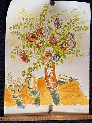 Wayne Ensurd Blue Bouquet Flowers Still Life Artist Proof Limited Edition 19/45 - Image 1 of 4