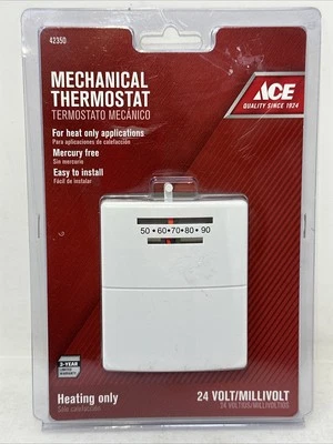 ACE 42350 MECHANICAL THERMOSTAT FOR HEATING AND COOLING 24 VOLTS - Image 1 of 2