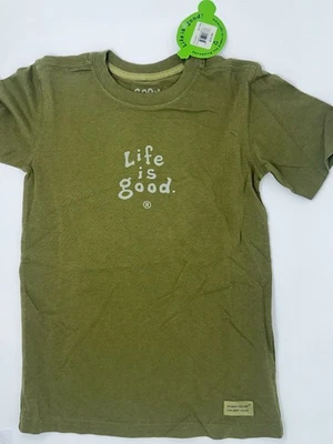 Camiseta con logotipo apilado "Good Kids" de Life is Good para niños nueva con etiquetas--talla pequeña Foto 1 de 4