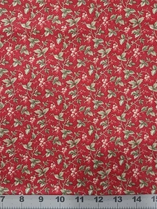 "Poinsettia Plaza" Moda Cotton Fabric Christmas Holiday 1 Yard 32 Inches - Picture 1 of 6