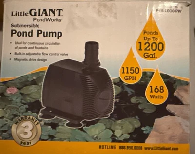Little Giant PES-1000-PW 115 伏,1150 GPH 磁驱动喷泉/池塘泵... — 第 1/3 张图片