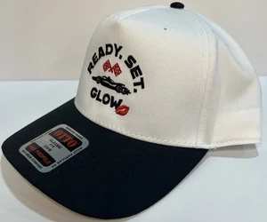 Indy 500 Ready Set Glow Otto Classic Fit SnapBack Adjustable White Black Hat Cap - Picture 1 of 13