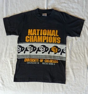 T-shirt vintage 1990 Colorado Buffaloes champions nationaux, M - Photo 1/6