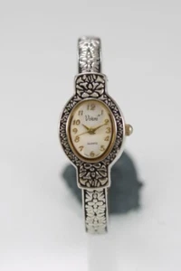 VIVANI Damen Uhr Silber Gold Edelstahl Wr Anschnallen Weiß Batterie Quarz - Bild 1 von 6