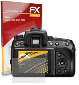 atFoliX 3x Screen Protection Film for Sony Alpha a580 DSLR-A580 matt&shockproof - Picture 1 of 8