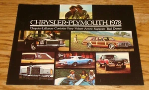 Original 1978 Chrysler Plymouth Full Line Verkaufsbroschüre 78 Fury LeBaron - Bild 1 von 2