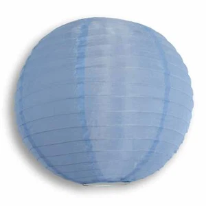 10" Serenity Blue Nylon Lantern, Even Ribbing, Durable, Hanging Decoration - Picture 1 of 3