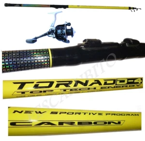 kit canna tornado 3 metri + mulinello da pesca bolognese galleggiante mare lago - Foto 1 di 1