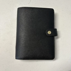 Kikki K Black Snap Personal Leather Planner Organizer - Picture 1 of 17
