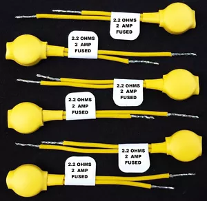 6 RESISTENZE AIRBAG DIAGNOSTICHE 2,2 OHMS 0,25W 2 AMP FUSE TEST LUCE GUASTO - Foto 1 di 6