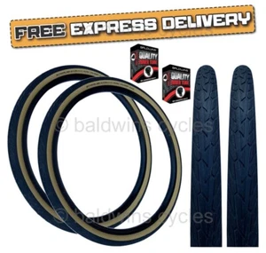 PAIR Schwalbe ROAD CRUISER 26 x 1.75 TAN WALL Mountain Bike Road TYRES & TUBES - Picture 1 of 13