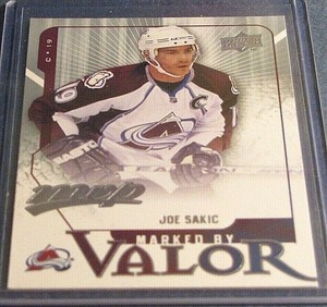 2008/09 JOE SAKIC Upper Deck  MVP MARKED BY VALOR  MV2