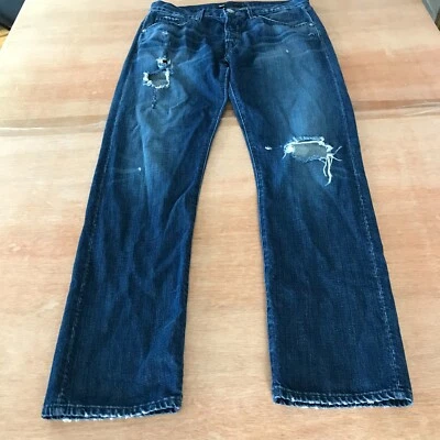 3x1 NYC Jeans Men 32x29 Blue Mid Rise Distressed Button Fly Medium Wash Stretch - Image 1 of 4