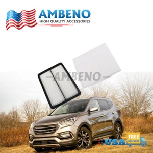 For Hyundai Santa Fe Sport 2017 2018 Combo Cabin/Engine Air Filter Set - Picture 1 of 8