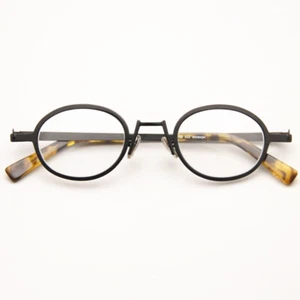 Pequeñas gafas redondas vintage para hombre y mujer capaces de RX marcos negros 43-17-135 - Imagen 1 de 15
