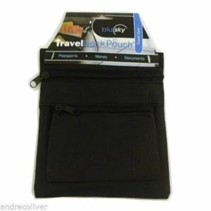 1 pc Travel Neck Pouch Money Bag Passport Holder Security under Clothes Secret - Picture 1 of 2